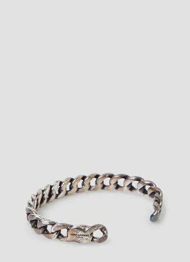 Saint Laurent Chain Bangle Bracelet  Silver sla0145076