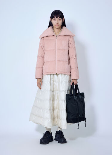 LN-CC® - Moncler: Lumineux Corduroy Short Down Jacket - Pink Moncler Lumineux Corduroy Short Down Jacket Pink mon0266022