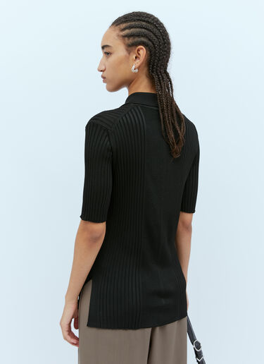 Jil Sander Knit Polo Shirt Black jil0253008