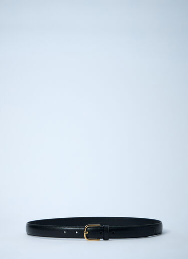 TOTEME Slim Leather Belt Black tot0261012