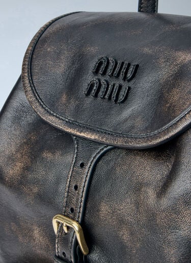 LN-CC® - Miu Miu: Leather Backpack - Dark Brown Miu Miu Leather Backpack Dark Brown miu0264115