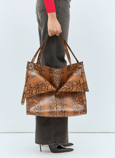 Coperni Snake Print Belt Cabas Bag Brown cpn0257014