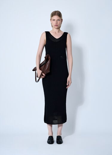 Valois Crochet Midi Dress Max Mara Valois Crochet Midi Dress Black max0260014