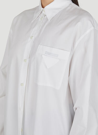 Prada フーデッドクラシックシャツ ホワイト pra0249012