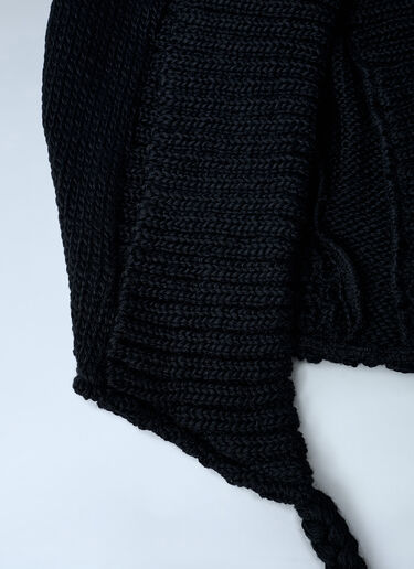 Aran Hooded Hat Yohji Yamamoto Aran Hooded Hat Black yoy0262025