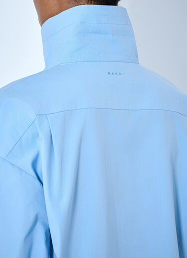 LN-CC® - Marni: High-Collar Buttoned Pullover - Light Blue Marni High-Collar Buttoned Pullover Light Blue mni0265012