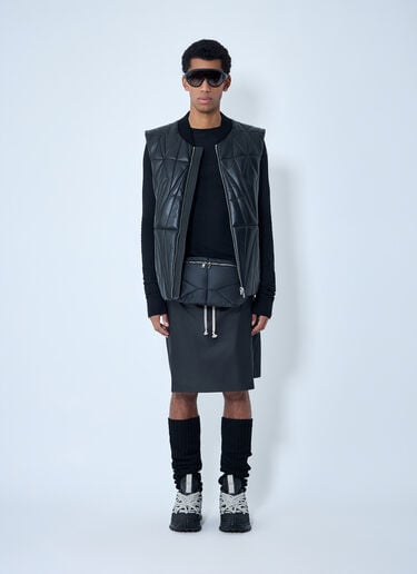 Moncler x Rick Owens Geocamo Flight Leather Hooded Gilet Black mcs0363008