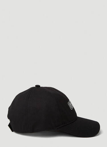 GANNI Logo Embroidery Baseball Cap Black gan0251004