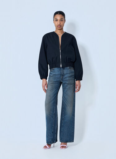 Alexander Wang Zip-Up Bomber Jacket Black awg0264001