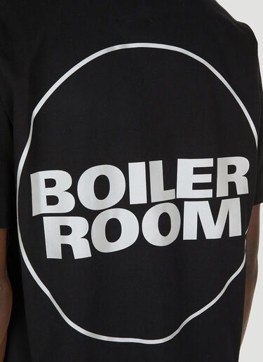 Boiler Room OG 반사성 프린트 티셔츠 블랙 bor0348007