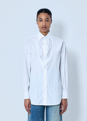 Maison Margiela White Folded V-Neck Collar Shirt White mla0264053
