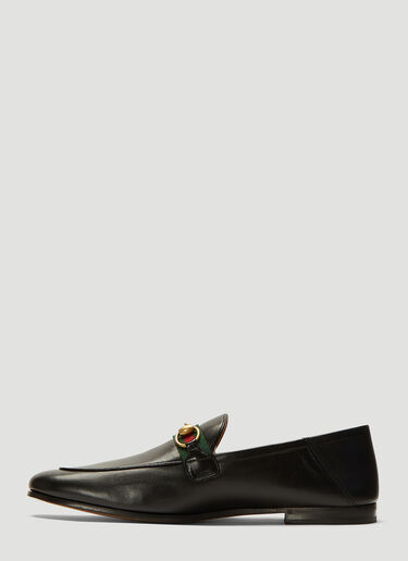 Gucci Brixton Web-Trimmed Horsebit Loafers Black guc0137087