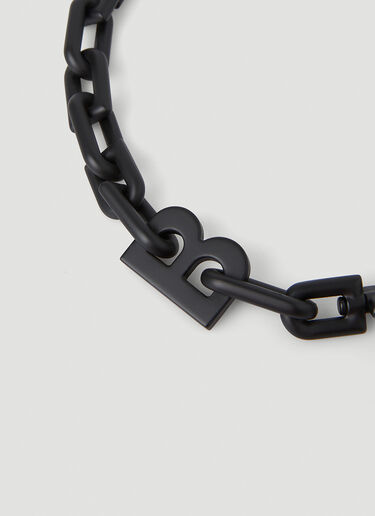 Balenciaga B-Logo Cable Chain Necklace Black bal0347007