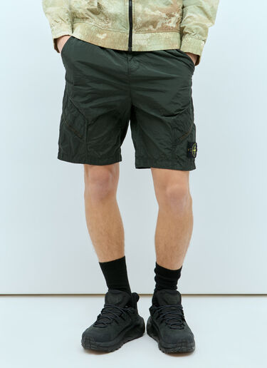 Logo Patch Shorts Stone Island Logo Patch Shorts Green sto0156059