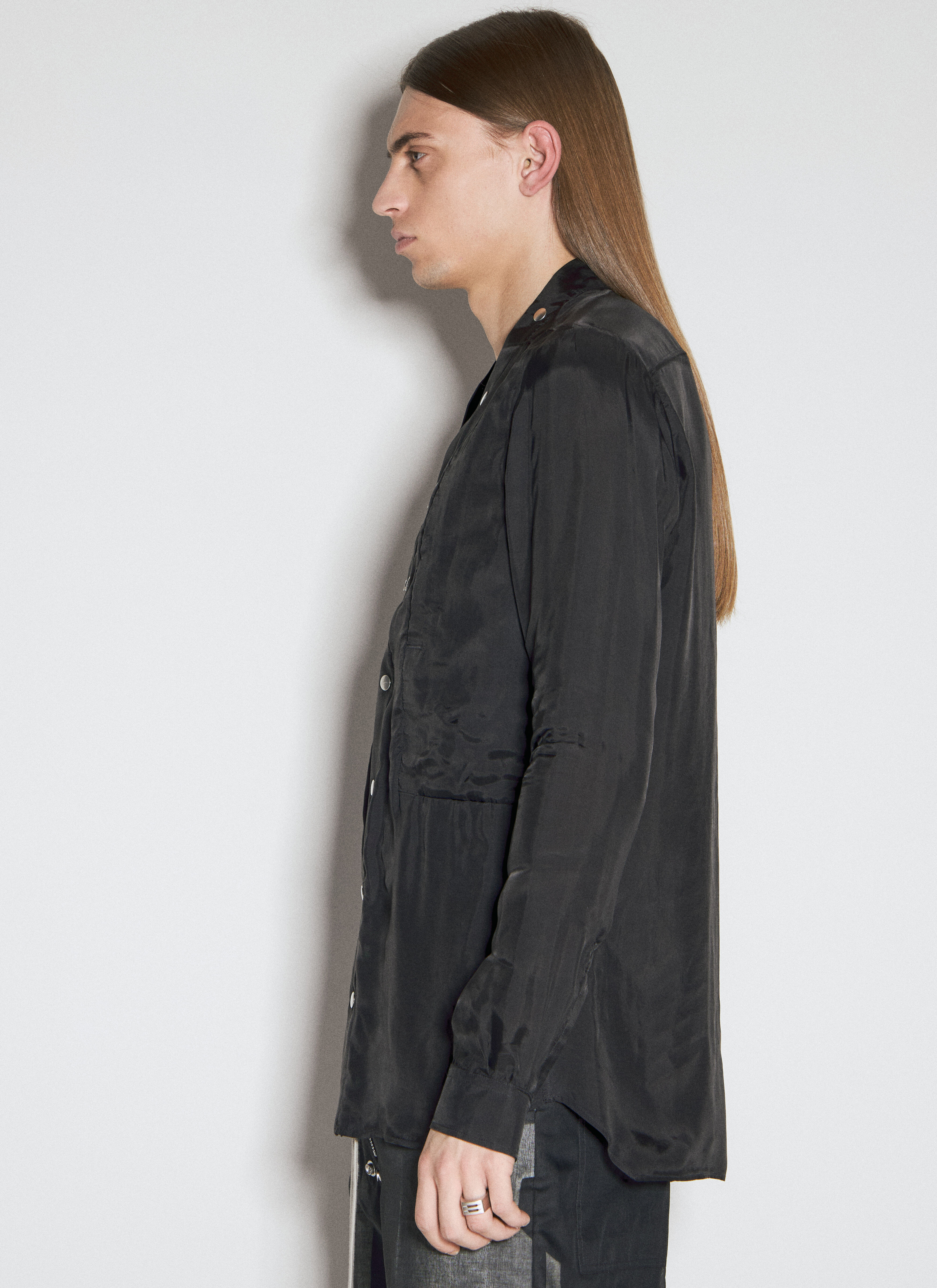 Rick Owens Men's' Larry Fogpocket Shirt in Black | LN-CC®