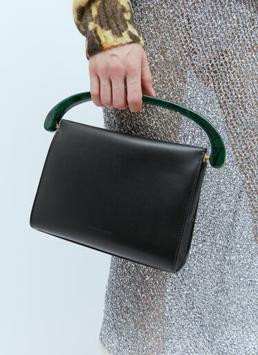 Crisp レザーハンドバッグ Dries Van Noten Crisp レザーハンドバッグ ブラック dvn0254047