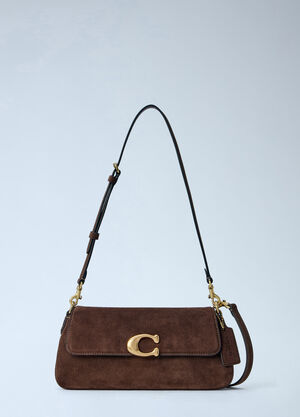Coach Suede Jet  Shoulder Bag Brown coa0266021