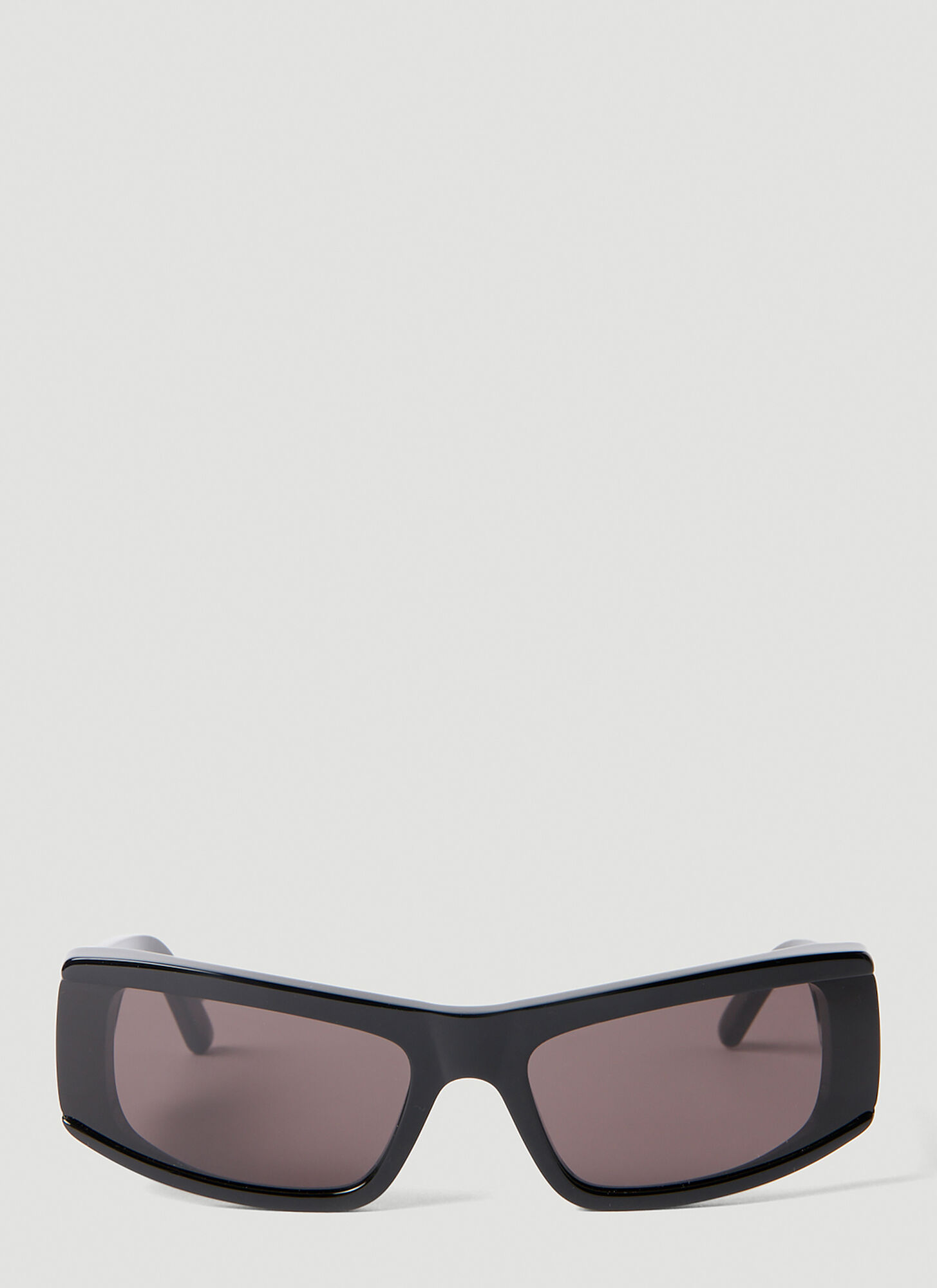 Shop Balenciaga Edgy Rectangle Sunglasses In Black