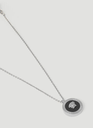 Versace Enamel Medusa Necklace Silver ver0155040