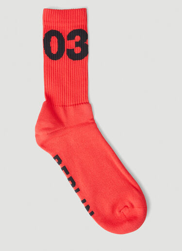 032C Big Logo Socks Red cee0148017