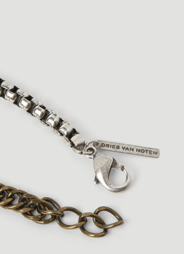 Dries Van Noten Contrast Chain Bracelet Gold dvn0156049