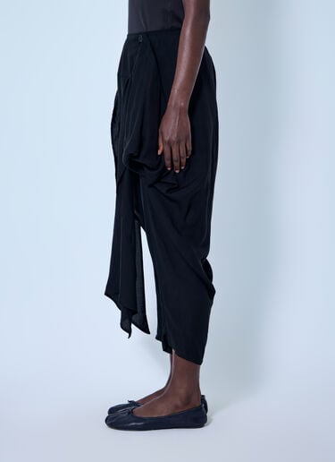 LIMI Feu High Twist Gabardine Draped Pants Black lmf0263002