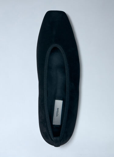 Minimalist Suede Ballerinas Flats TOTEME Minimalist Suede Ballerinas Flats Black tot0261037