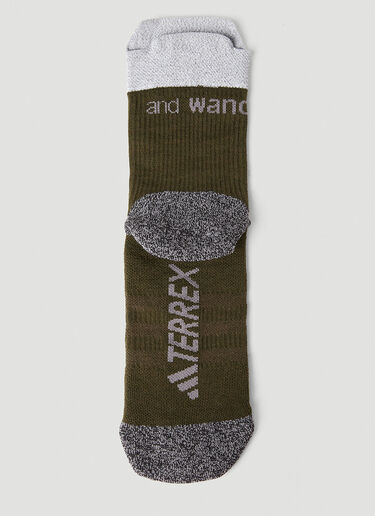 adidas Terrex x And Wander Logo Socks Khaki ata0352004