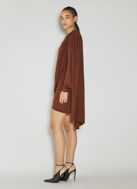 DI PETSA Draped Wool Dress Black dip0254001