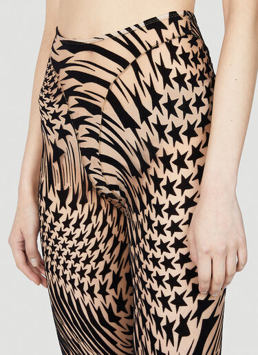 Mugler Graphic Print Tights Black mug0251046