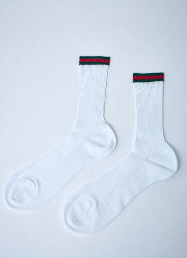 Web Socks Gucci Web Socks White guc0261043