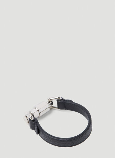 Gucci Piston Closure Leather Bracelet Black guc0154034