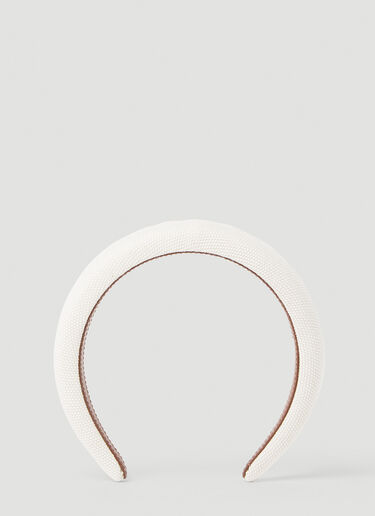 Burberry Debossed Logo Headband White bur0253077