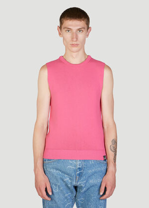 Martine Rose Shrunken Knit Vest Green mtr0159011
