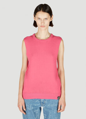 Martine Rose Shrunken Knit Vest Beige mtr0358005