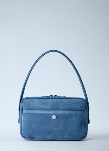 Acne Studios Camero Party Suede Shoulder Bag Blue acn0264007