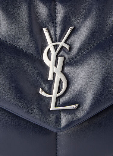 Saint Laurent Lou Lou Puffer Medium Shoulder Bag Blue sla0243121