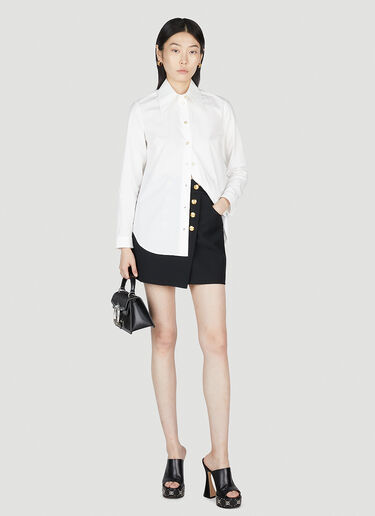 Gucci Button Front Mini Skirt Black guc0253068