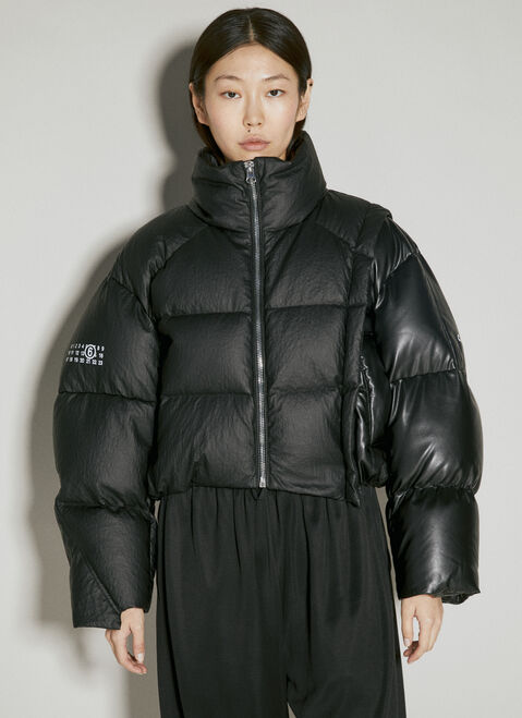 MM6 Maison Margiela x Chepeng Cropped Down Jacket Black mmm0254001