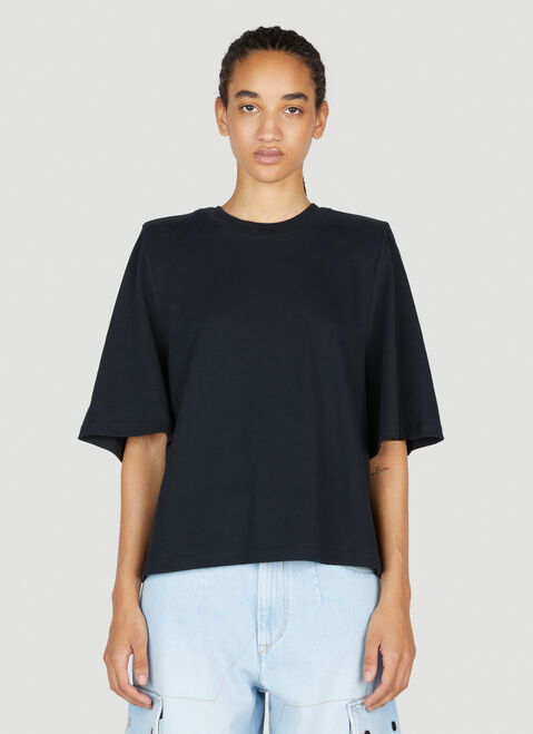 Isabel Marant Padded Shoulder Ben T-shirt Black ibm0253013