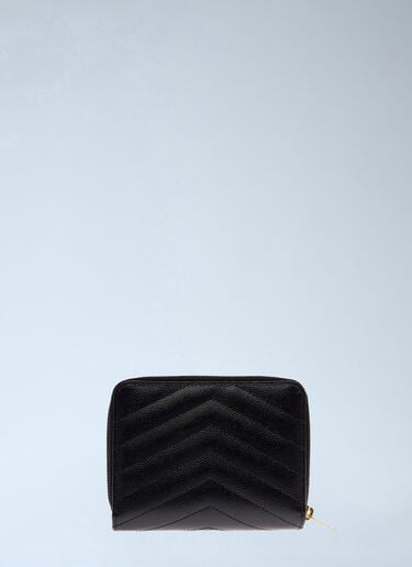 LN-CC® - Saint Laurent: Matelassé Compact Wallet - Black Saint Laurent Matelassé Compact Wallet Black sla0247148
