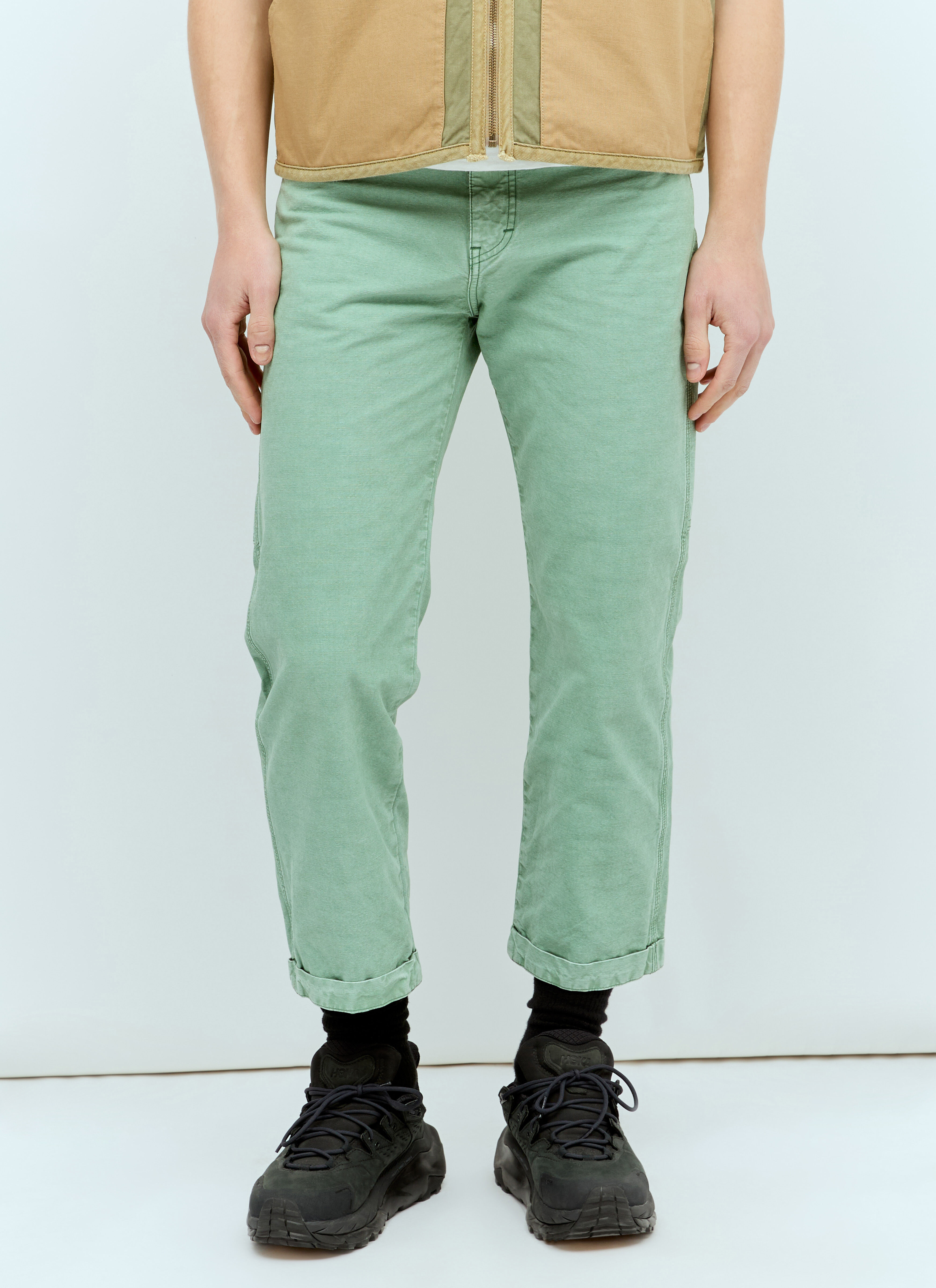 Human Made Garment-Dyed Painter Pants Green hmd0156001