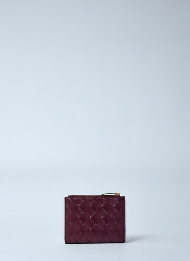 Bottega Veneta Intrecciato 小号双折钱夹  酒红色 bov0259049