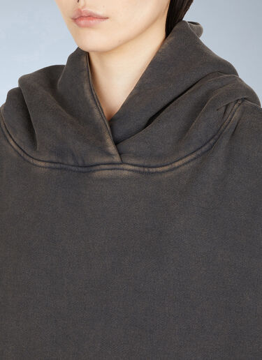 Entire Studios Washed Heavy Hooded Sweatshirt Black ent0353001