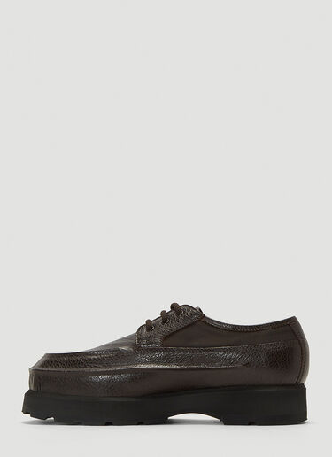 Acne Studios Leather Derby Shoes Brown acn0144052