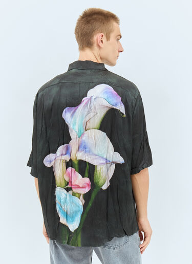 Acne Studios 褶皱短袖衬衫  黑色 acn0158002