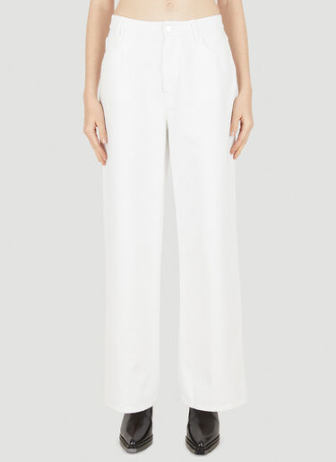 Raf Simons Wide Leg Jeans White raf0248002