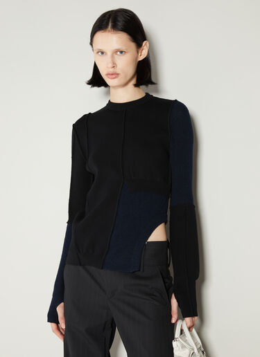 Panel Knit Sweater MM6 Maison Margiela Panel Knit Sweater Black mmm0253011