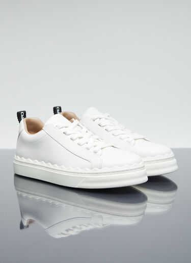 Chloé 로렌 가죽 스니커즈 화이트 chl0255026