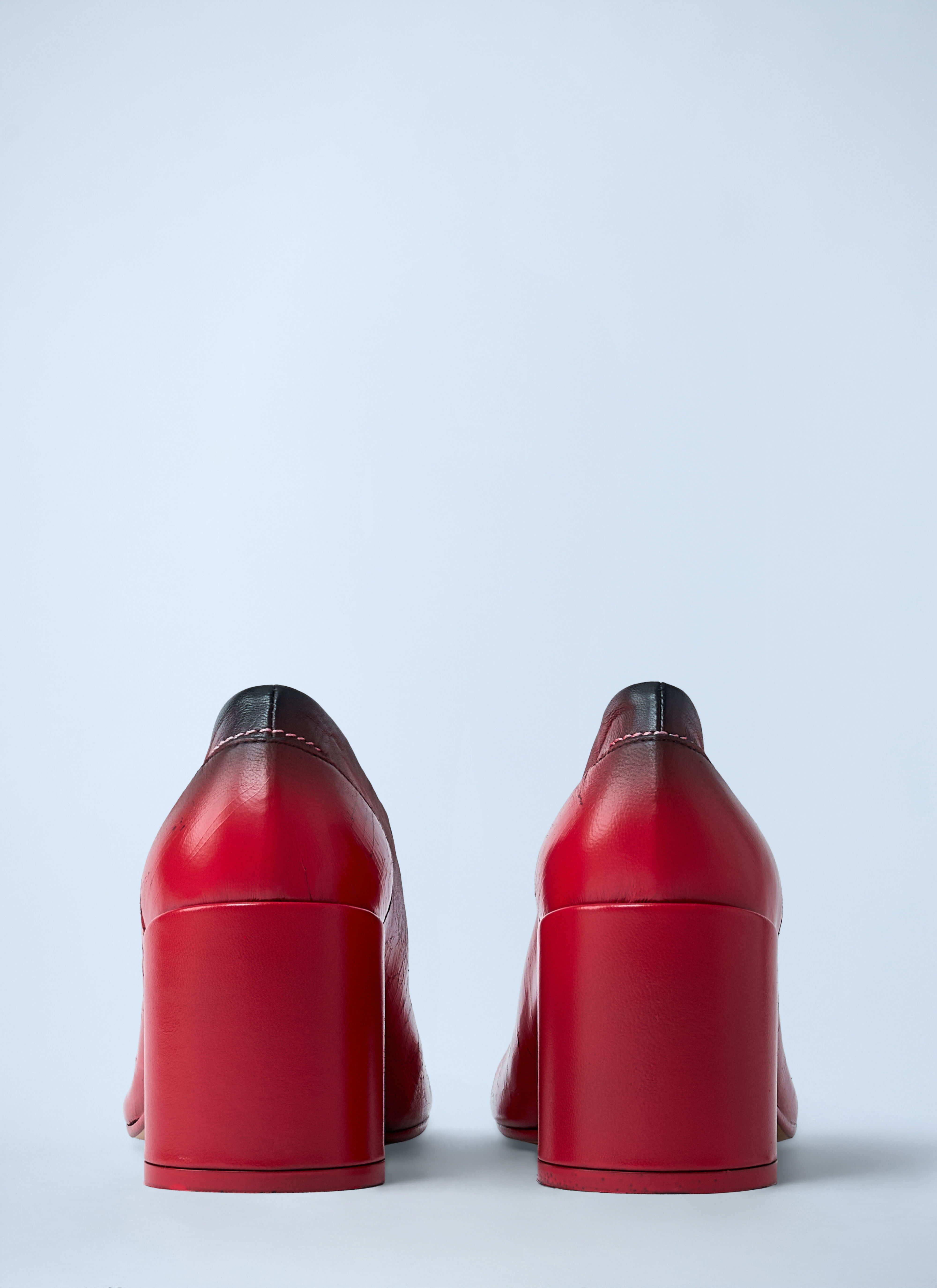 MM6 Maison Margiela Women's' Distressed Court Shoes in Red | LN-CC®